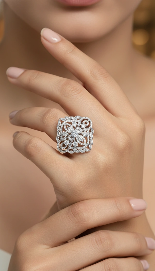 BH0702 : Women's Stylish Finger Rings Collection | Adjustable, Stone Studded, Designer, Party Wear & Daily Wear Rings - Free Size