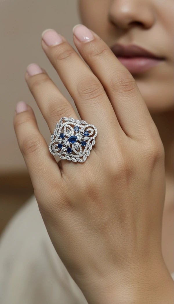 BH0703 :Women's Stylish Finger Rings Collection | Adjustable, Stone Studded, Designer, Party Wear & Daily Wear Rings - Free Size