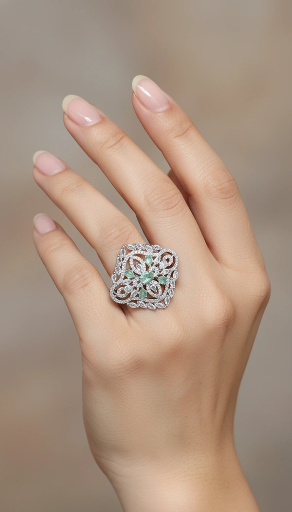 BH0704 : Women's Stylish Finger Rings Collection | Adjustable, Stone Studded, Designer, Party Wear & Daily Wear Rings - Free Size