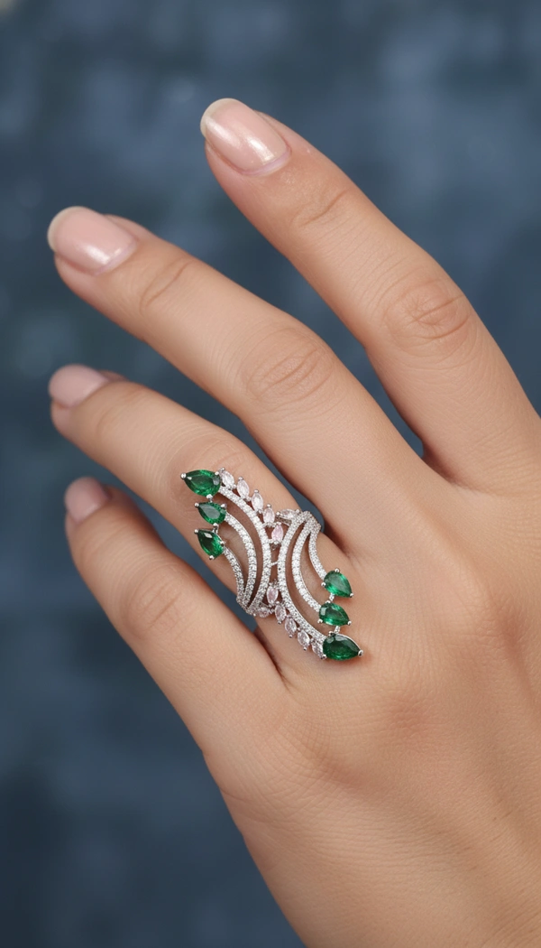 Women's Stylish Finger Rings Collection | Adjustable, Stone Studded, Designer, Party Wear & Daily Wear Rings - Free Size