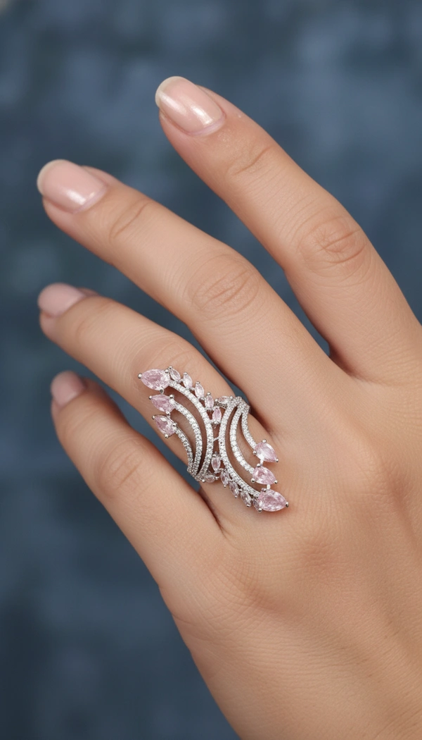 BH0711 : Women's Stylish Finger Rings Collection | Adjustable, Stone Studded, Designer, Party Wear & Daily Wear Rings - Free Size
