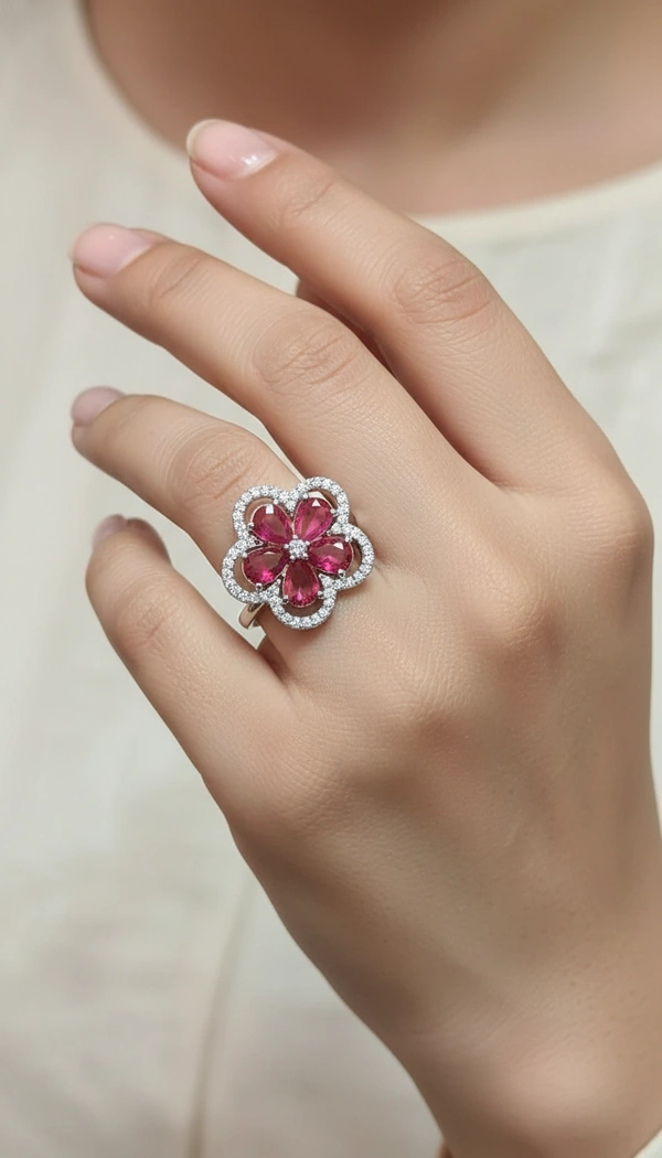 BH0714 : Women's Stylish Finger Rings Collection | Adjustable, Stone Studded, Designer, Party Wear & Daily Wear Rings - Free Size