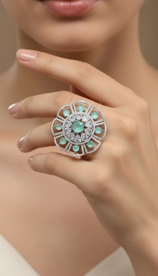 BH0721 : Women's Stylish Finger Rings Collection | Adjustable, Stone Studded, Designer, Party Wear & Daily Wear Rings - Free Size