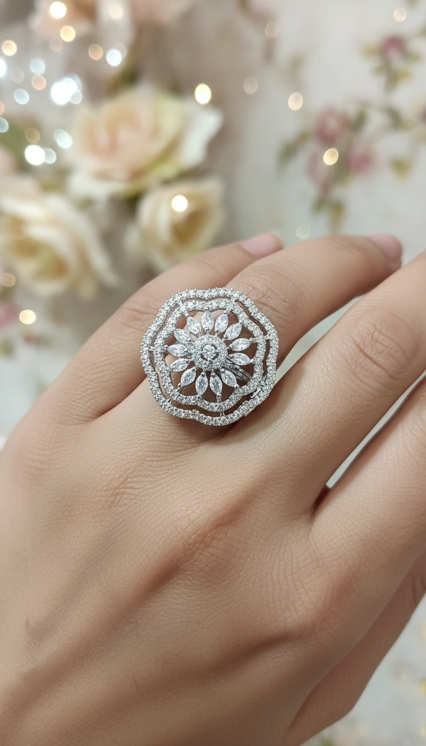 BH0646 : Women's Stylish Finger Rings Collection | Adjustable, Stone Studded, Designer, Party Wear & Daily Wear Rings - Free Size
