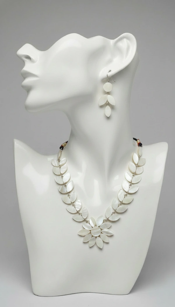 BH0367 : Handcrafted Sea Shell Necklace for Women | Beach Style Natural Shell Jewellery | Boho Ethnic Statement Necklace