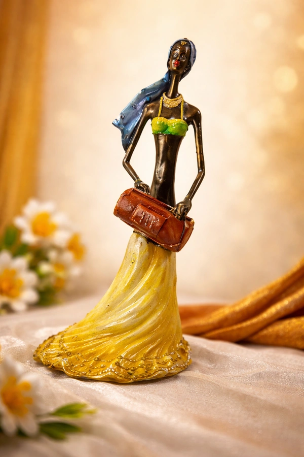 BH0003 : Elegant Poly Resin Stone Finish Artifact for Gifting & Decoration | Rajasthani Art