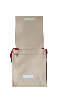 BH209 : Handcrafted Jute Cotton Side Bag with Flap | Eco-Friendly Sling Bag | Ethnic Handmade Shoulder Bag | Sustainable Daily Use Bag