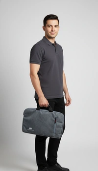 BH205 : Lightweight CC Fabric Laptop Bag | Stylish Durable Laptop Sleeve Case for Men & Women | Soft Padded Protection | Office & Travel Friendly