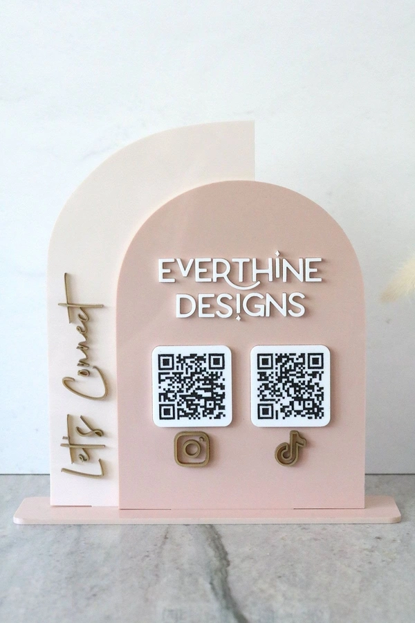 QR code Business Social Media Sign | Payment Sign | Custom Logo Sign