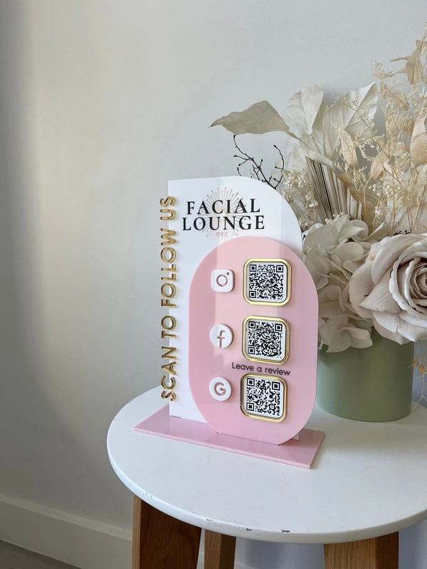 QR code Business Social Media Sign | Payment Sign | Custom Logo Sign