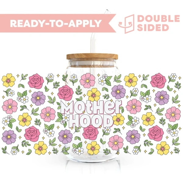 Motherhood Floral UV DTF Sticker A5 Sheet | Ready to Print Design