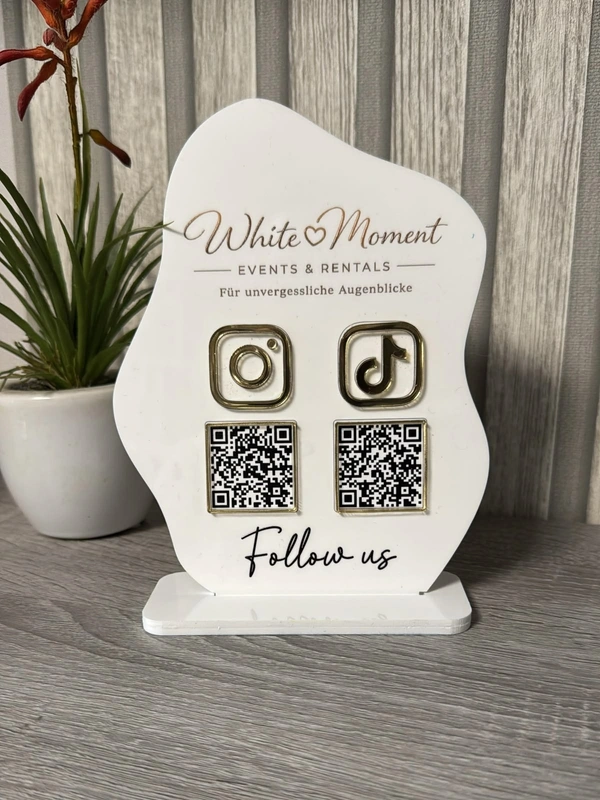 QR code Business Social Media Sign | Payment Sign | Custom Logo Sign
