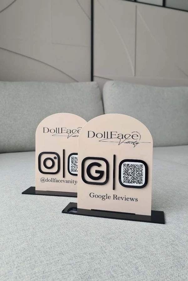 QR code Business Social Media Sign | Payment Sign | Custom Logo Sign