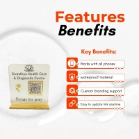 1 QR NFC Enabled Countertop Standee for Shops, Cafes, Clinics & Offices