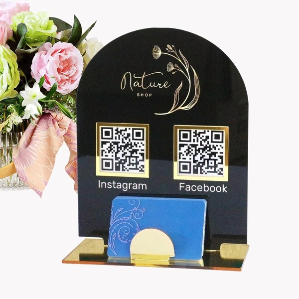 QR code Business Social Media Sign | Payment Sign | Custom Logo Sign