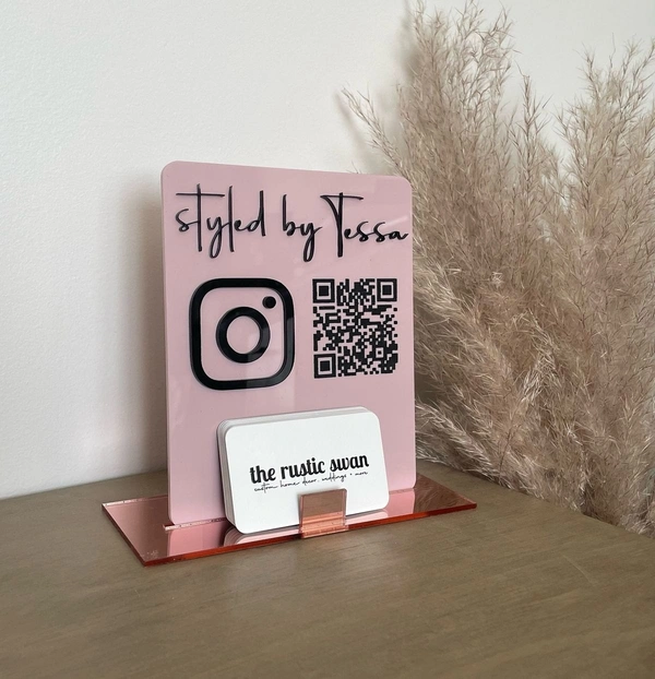 QR code Business Social Media Sign | Payment Sign | Custom Logo Sign