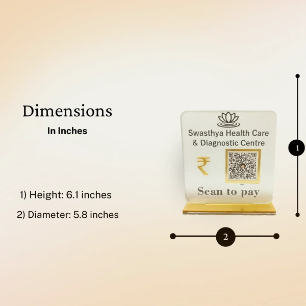 1 QR NFC Enabled Countertop Standee for Shops, Cafes, Clinics & Offices