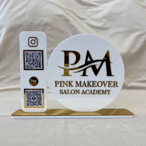 QR code Business Social Media Sign | Payment Sign | Custom Logo Sign
