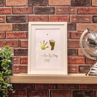 Golden Foil Baby Keepsake A4 size - A4, Wooden