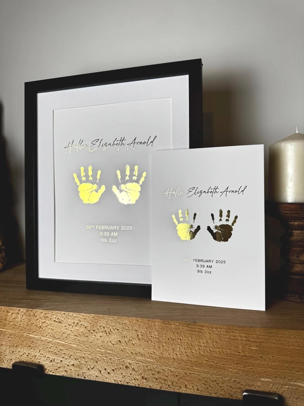 Golden Foil Baby Keepsake A4 size