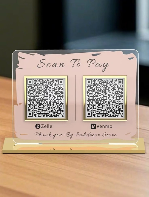 QR code Business Social Media Sign | Payment Sign | Custom Logo Sign