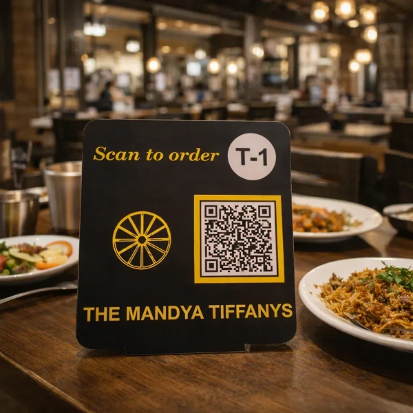 1 QR NFC Enabled Tabletop Standee for Restaurant / Cafe - Digital Menu