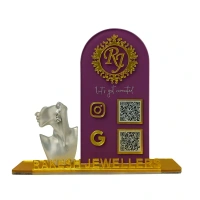 2 QR NFC Enabled Premium Jewelry Standee for Jewellery Shop & Gold Store