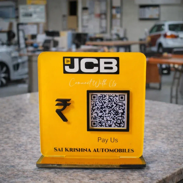 1 QR NFC Enabled Countertop Standee for Shops, Cafes, Clinics & Offices