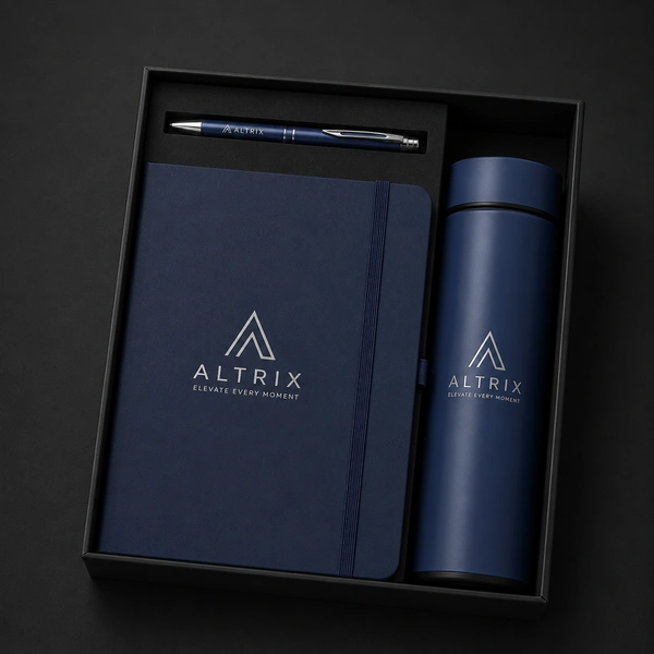 TEMPERATURE BOTTLE, BALL PEN & 160PGS HARDBOUND DIARY | DPB01
