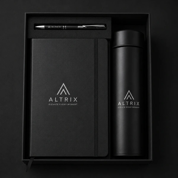 TEMPERATURE BOTTLE, BALL PEN & 160PGS HARDBOUND DIARY | DPB02