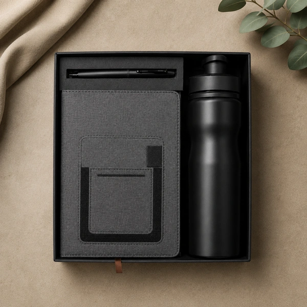 FLIP BOTTLE, BALL PEN & 190PGS HARDBOUND MOBILE POCKET DIARY | DPB16