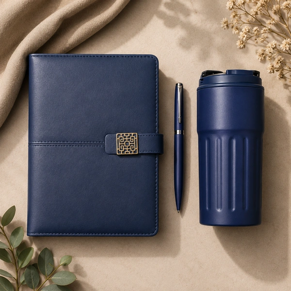TEMPERATURE FLASK, BALL PEN & 190PGS HARDBOUND MAGNETIC FITTING CLIP DIARY | DPB20