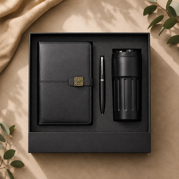 TEMPERATURE FLASK, BALL PEN & 190PGS HARDBOUND MAGNETIC FITTING CLIP DIARY | DPB21