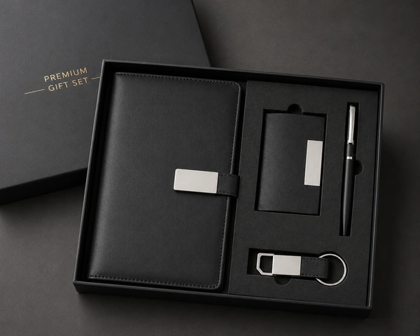 CARD HOLDER, HOOK KEYCHAIN, BALL PEN & 190PGS HARDBOUND | DPCK01
