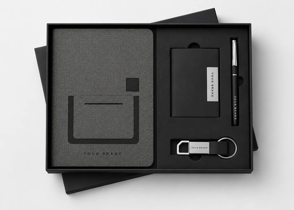 CARD HOLDER, HOOK KEYCHAIN, BALL PEN & 190PGS HARDBOUND MOBILE POCKET DIARY | DPCK03