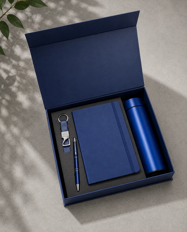 BALL PEN, BOTTLE OPENER KEYCHAIN, TEMPERATURE BOTTLE & 160PGS HARDBOUND DIARY | DPKB01