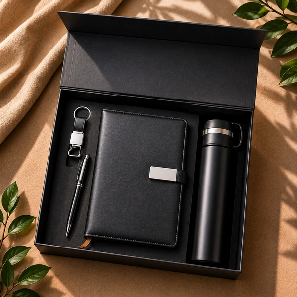 BALL PEN, BOTTLE OPENER KEYCHAIN, THERMOS CUP BOTTLE & 190PGS HARDBOUND MAGNETIC CLIP DIARY | DPKB04