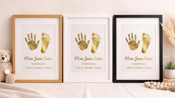 Custom Gold Foil Baby Hand & Footprint Collection
