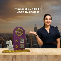2 QR NFC Enabled Premium Jewelry Standee for Jewellery Shop & Gold Store
