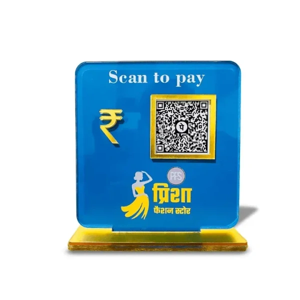 1 QR NFC Enabled Countertop Standee for Shops, Cafes, Clinics & Offices