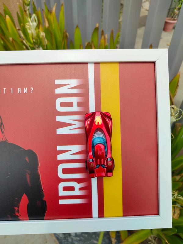 Marvel Cars Iron Man Die-Cast Frame | Premium Display