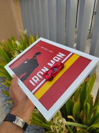 Marvel Cars Iron Man Die-Cast Frame | Premium Display