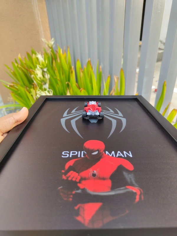 Marvel Cars SpiderMan Die-Cast Frame | Premium Display