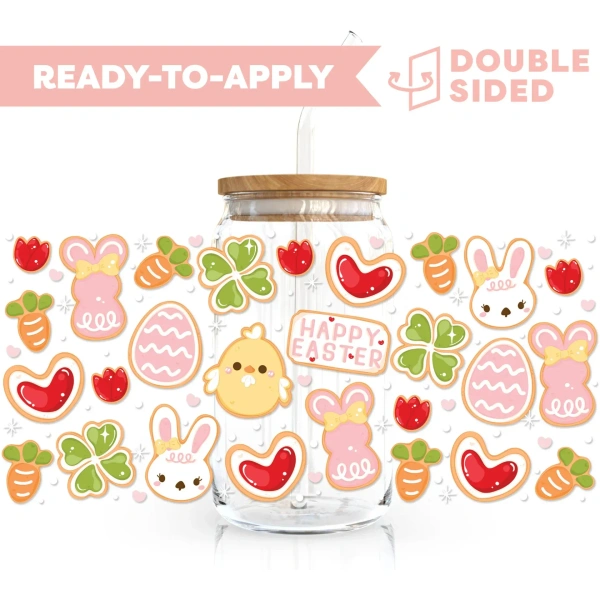 Happy Easter UV DTF Sticker A5 Sheet | Ready to Print Design