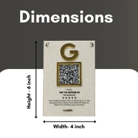 1 QR NFC Enabled 4x6 Frosted Premium Standee for Dental Clinic | Salon & Spa