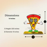 2 QR NFC Enabled Pizza Shaped Smart Digital Standee