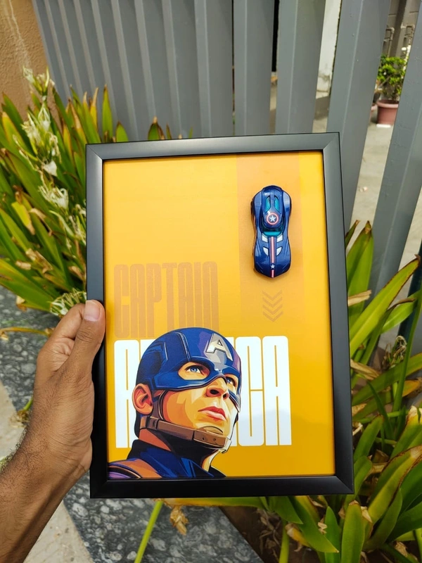 Avengers Die Cast Car | Caption America - A4, White
