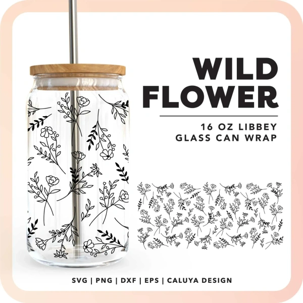 Wild Flower UV DTF Sticker A5 Sheet | Ready to Print Design