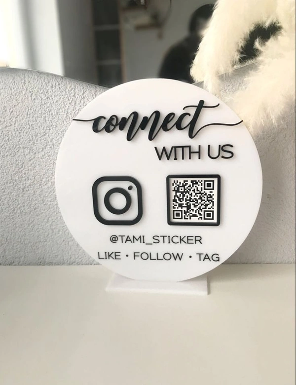 QR code Business Social Media Sign | Payment Sign | Custom Logo Sign