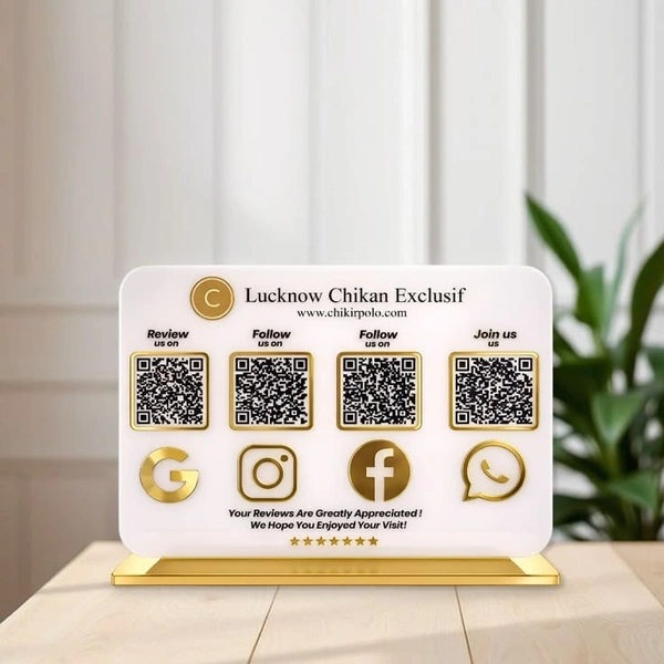 QR code Business Social Media Sign | Payment Sign | Custom Logo Sign